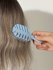 1pc Portable Anti-Static Mini Massage Comb, Ideal For Traveling Hair Brush, Hair Brush, Comb, Hair Tools, Hair Products And Accessories For Barber Salon Beauty Travel Essentials, Travel Holiday Essentials, - Blue - View 5