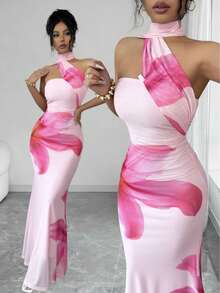 Elenzga 性感印花连衣裙 - 粉色 - 查看 8