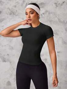 Eassivo Eassivo Áo thun thể thao tay raglan trơn dáng rộng - Nhiều màu - Xem 6