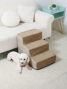 1pc Dog Bed Step Small Dog Senior Dog Ramp Bedside Sofa Pet Right Angle Climbing Ladder Dog Stairs - Multicolor - View 4