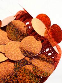 SaltGleam SaltGleam Áo thun dệt kim cổ yếm đính sequin dành cho nữ, thích hợp cho kỳ nghỉ hè ở bãi biển. - Màu Cam cháy - Xem 7