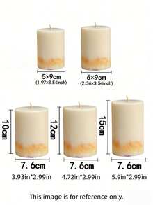 Cirelle Lilin Pilar Tekstur Rustic | Lilin Dekoratif Beraroma Tahan Lama untuk Ruang Tamu | Lilin Pilar Lilin Asli Berkualitas Tinggi Tanpa Asap - multi rasa - View 4