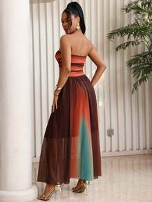 SHEIN LUNE Đầm thời trang nữ dáng suông, khoét eo, gợi cảm, quyến rũ, tinh tế, trẻ trung, thanh lịch, thích hợp cho đi chơi hàng ngày, đi nghỉ mát, dự tiệc, mùa xuân/hè. - Nhiều màu - Xem 5
