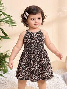 Travachic KIDS Đầm không tay họa tiết da báo dễ thương cho bé gái mùa hè, bộ đồ đôi mẹ và bé (2 món bán riêng) - Nhiều màu - Xem 4