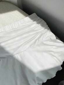 Comfortcana 91%纯棉女士百褶A字迷你裙，适合海滩度假，时尚、浪漫、优雅，也适合参加节日活动。 - 白色 - 查看 6