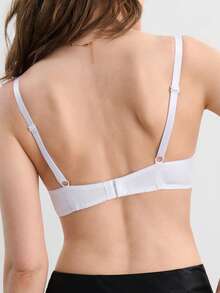 Hourtrue Women's Lace Detail Underwire Bra Lingerie - White - View 2
