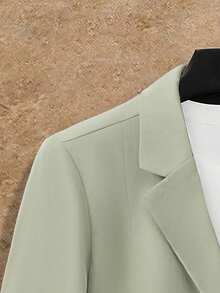 HUEFORM 男士浅灰绿色斜纹商务正装套装 - 軍綠色 - 查看 5