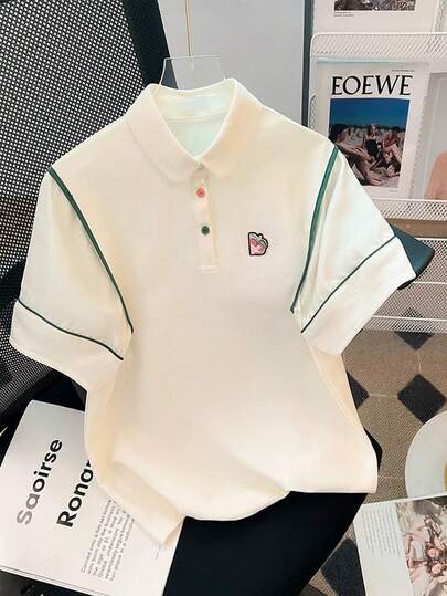 Resyla Women's Summer New POLO Shirt, Versatile Comfortable Casual Top T-Shirt