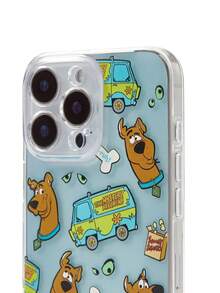 SCOOBY-DOO X SHEIN Scoo By-Doo The Mystery Machine Print Transparent Phone Case, Shockproof Protective Cover Compatible With IPhone 16 Pro Max - Multicolor - View 3