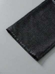 SHEIN Sparklyn 两件套 青少年街头度假乡村Y2K网红风樱桃印花修身短款T恤+格子宽松裤 - 黑色 - 查看 4