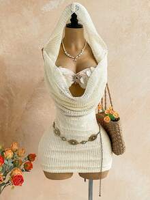 Soleia Đầm ngắn có mũ trùm đầu cổ khoét sâu đính sequin, gợi cảm cho kỳ nghỉ, tiệc lễ hội âm nhạc retro, kỳ nghỉ nhiệt đới lãng mạn, hẹn hò, tiệc trà chiều, du thuyền biển, chuyến đi phố, trang phục lễ hội âm nhạc, tiệc tùng, phong cách Boho, lễ hội âm nhạc, Hippie, miền Tây, lễ hội Carnival, đầm nữ ngày lễ Thánh Patrick, hẹn hò thường ngày, tiệc trà chiều ngày Valentine, du thuyền biển, kỳ nghỉ, trang phục đi nghỉ mát trên đảo, trang phục dự tiệc brunch. - Màu be - Xem 8