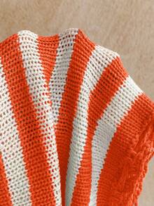 Soleia Women's Vacation Beach Golf Backless Halter Knit Top And White Mini Knit Skirt 2 Pieces Set Summer Sexy - Orange - View 7