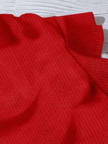 EMERY ROSE Plus Size Casual Red Shirt, Suitable For Summer - Red - View 5