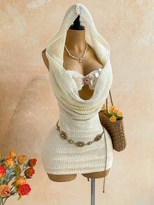 Soleia Đầm ngắn có mũ trùm đầu cổ khoét sâu đính sequin, gợi cảm cho kỳ nghỉ, tiệc lễ hội âm nhạc retro, kỳ nghỉ nhiệt đới lãng mạn, hẹn hò, tiệc trà chiều, du thuyền biển, chuyến đi phố, trang phục lễ hội âm nhạc, tiệc tùng, phong cách Boho, lễ hội âm nhạc, Hippie, miền Tây, lễ hội Carnival, đầm nữ ngày lễ Thánh Patrick, hẹn hò thường ngày, tiệc trà chiều ngày Valentine, du thuyền biển, kỳ nghỉ, trang phục đi nghỉ mát trên đảo, trang phục dự tiệc brunch. - Màu be - Xem 1