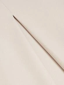 SHEIN Elenzya Quần tây nữ màu xanh hải quân kẻ sọc mới, cạp cao, thanh lịch, xếp ly, cạp chun, ống rộng, kiểu dáng thoải mái, thích hợp cho mùa xuân thu, đa năng cho việc đi làm hàng ngày. - Màu be - Xem 8
