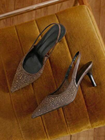 Casual Pointed Toe Women Pumps, Fashionable Hollow-Out Outdoor Party,High Heels,Stiletto Heels