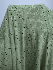 Elenzga Đầm mini mùa hè mới, chất liệu jacquard dệt kim, màu kem bơ, kiểu dáng gợi cảm, ôm sát, thắt nơ phía trước dành cho nữ. - màu xanh lá - Xem 8