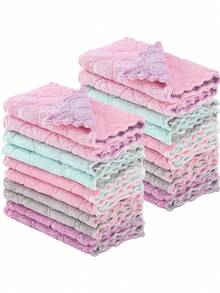 10/20pcs Kitchen Towels And Dishcloths Rag Set 9.4in*5.5in Small Dish Towels For Washing Dishes Dish Rags For Everyday Cooking Baking-Random Color - Multicolor - View 8