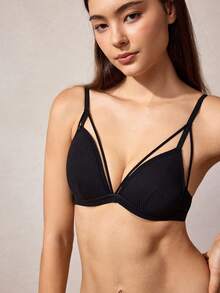 Veilyse 胸衣和內褲套裝 - 黑色 - 查看 11