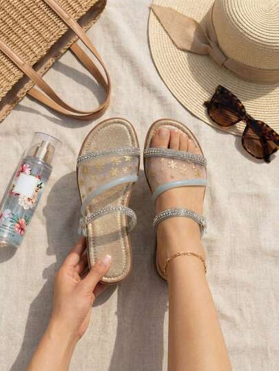 Sandalias de Moda para Mujer Diseño Elegante y Cómodo Antideslizante Verano Casual