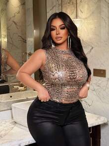 NU&NOW Women's Sexy Casual Hollow Out Ripped Design Plus Size Vest, Casual Wear, Daily Wear - Multicolor - View 6