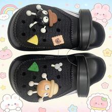 Zapatillas antideslizantes de EVA para mujeres, diseño de dibujos animados ligero y duradero - Negro - Ver 8