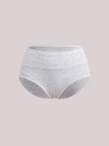 Secret Verse 3 quần lót cạp cao, vải cotton mềm mại thoải mái, màu xám, kiểm soát bụng và nâng mông - Xám - Xem 10
