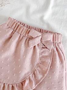 Vintaside Kids Babygirl Girls' Summer Fashion Versatile Stylish Ruffled Hem Skirt, Suitable For Vacation And Gatherings With Friends - Khaki - View 6