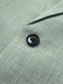 Manfinity Mode Men Space Dye Pocket Single Breasted Blazer - Mint Green - View 6
