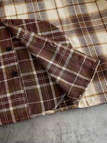 AXEPEAK Men's Plaid Short Sleeve Single-Breasted Casual Shirt - Multicolor - View 5