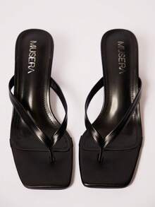 MUSERA 可爱俏皮的猫跟凉鞋，适合夏季穿着。 - 黑色 - 查看 4