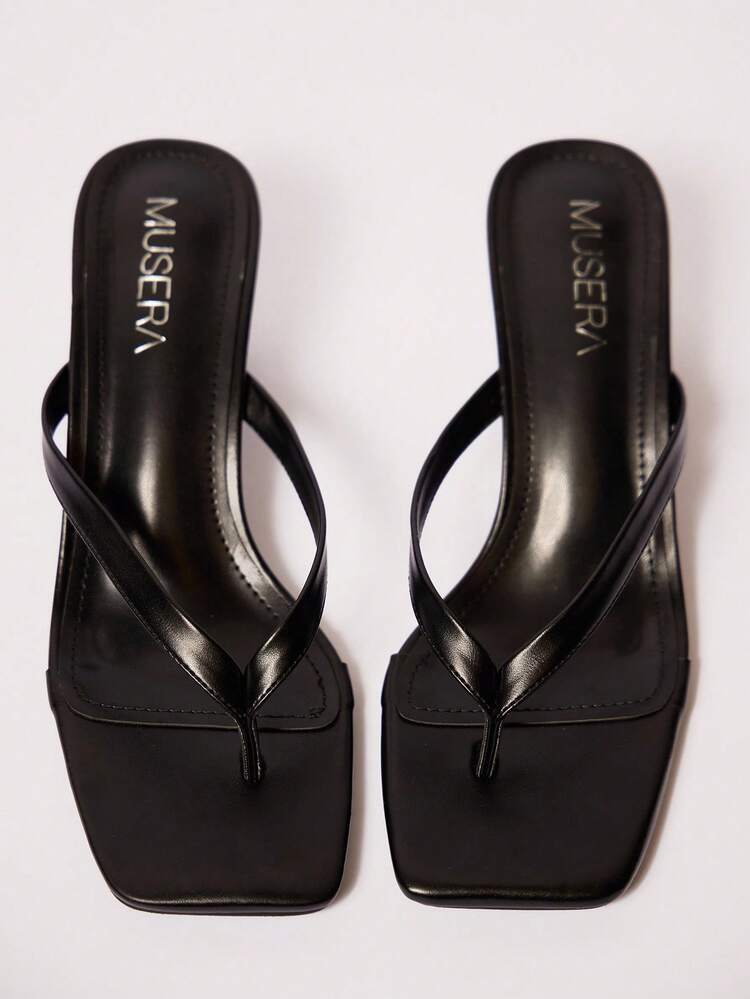 MUSERA Sandália de Salto Gatinho Fofa e Divertida para o Verão - Preto - Visão 4