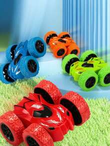 POKOJA LAND Child Friction Powered Fall Toy, Resistant Rotate 360 Degrees, Inertial Double-Sided Stunt Car Off-Road Vehicle Toy Model Toy, Toy For Boys And Girls, Kids Toy, Fidget Toys, Racing Car Games, A Great Gift For Birthday, Christmas, Party - Multicolor - View 2