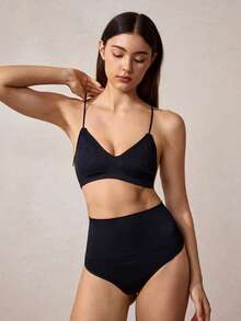 Veilyse Áo lót nữ liền mạch hở lưng - màu đen - Xem 3