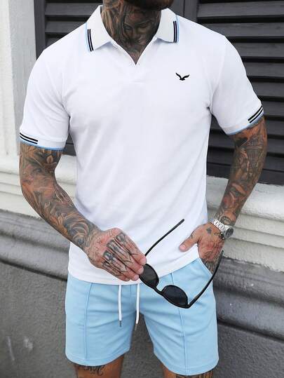 Manfinity CasualCool Bộ áo polo ngắn tay nam, thích hợp cho các buổi đi chơi và tụ họp.