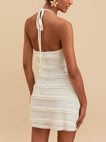 Travachic Knitted Elegant Casual Women Dress,White Dress,Elegant Dresses For Women,Summer Dress,Mother's Day,Elegant Dresses For Part,Wedding Guest Party Dress,Vacation Outfits Women - White - View 2