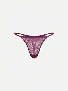 5 pièces Culottes g-string sexy à taille basse, sans couture pour femmes. Lingerie en dentelle léopard, sous-vêtements respirants de sport - Multicolore - Voir 8