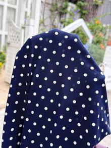 SHEIN Áo hai dây ren chấm bi dành cho bà bầu - Màu xanh lam - Xem 7