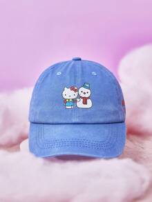 HELLO KITTY AND FRIENDS | SHEIN 这款时尚百搭的卡通图案印花水洗棒球帽，可爱又有趣，尺寸可调节，轻便易携，四季皆宜，是男女必备的时尚单品，也是馈赠亲朋好友的理想礼物。 - 藍色 - 查看 4