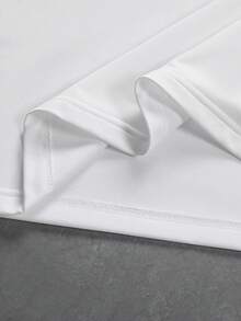SLATEMANN Áo thun nam tay ngắn cổ tròn in chữ, kiểu dáng thường ngày - trắng - Xem 6