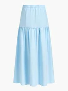 MOTF PREMIUM ELEGANT ROSE BUCKLE DECOR CASUAL SKIRT - Baby Blue - View 2