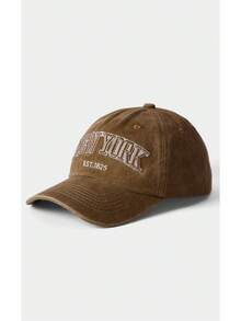 Noxbound 1pc Unisex Embroidered "NEW YORK" Washed Baseball Cap, Adjustable Casual Sun-Protection Snapback Hat - Khaki - View 2