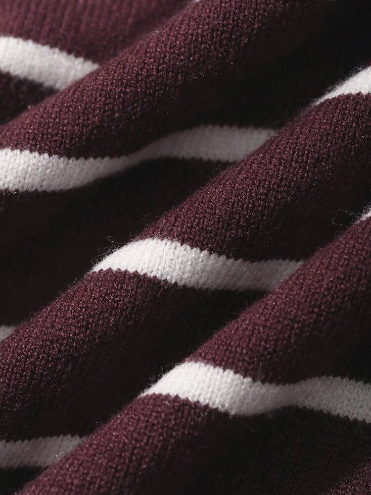 Women's Collared Striped Short Sleeve Sweater Summer Business Casual Woman