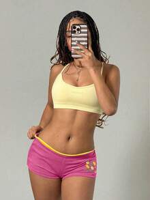 EgrlEra 女士时尚多色浪漫花卉刺绣短裤 - 彩色 - 查看 5