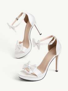 CUCCOO CHICEST Sandalias impermeables de tacón alto para mujer - Blanco - Ver 6