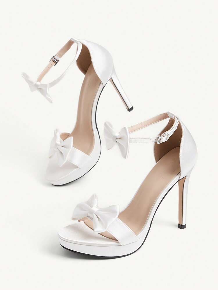 CUCCOO CHICEST Women's High-Heeled Sandals, Silver Sandals, Diamond Strips, Thin High-Heeled Waterproof Table Thick-Soled, Fashionable To Wear For Christmas Parties, Nightclub Style, Sexy Style, Easter, Suitable For Spring And Summer, Vacation Wear, Weddings, Travel Essentials, 2000's Style