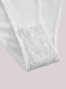 2pcs Women's Solid Sheer Comfort Lingerie Set - White - View 7