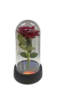 1PC Eternal Rose Flower With Light Soap Flower Bouquet, Roommate, Desk Decor, Gift - Multicolor - View 5