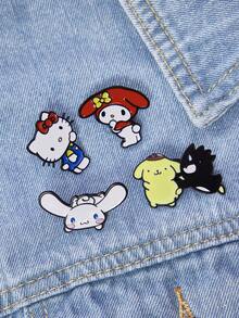 HELLO KITTY AND FRIENDS | SHEIN Bros Paduan Logam Seri Kartun, Lencana Kartun, Model Gabungan IP, Lucu, Cocok untuk Dekorasi Sehari-hari, Hadiah Kecil yang Indah - MultiWarna - View 2