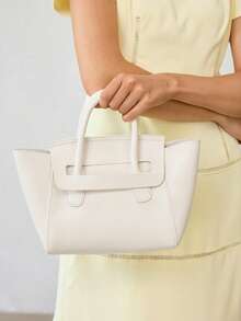 MOTF PREMIUM 女士时尚通勤手提包，大容量 - 米色 - 查看 9